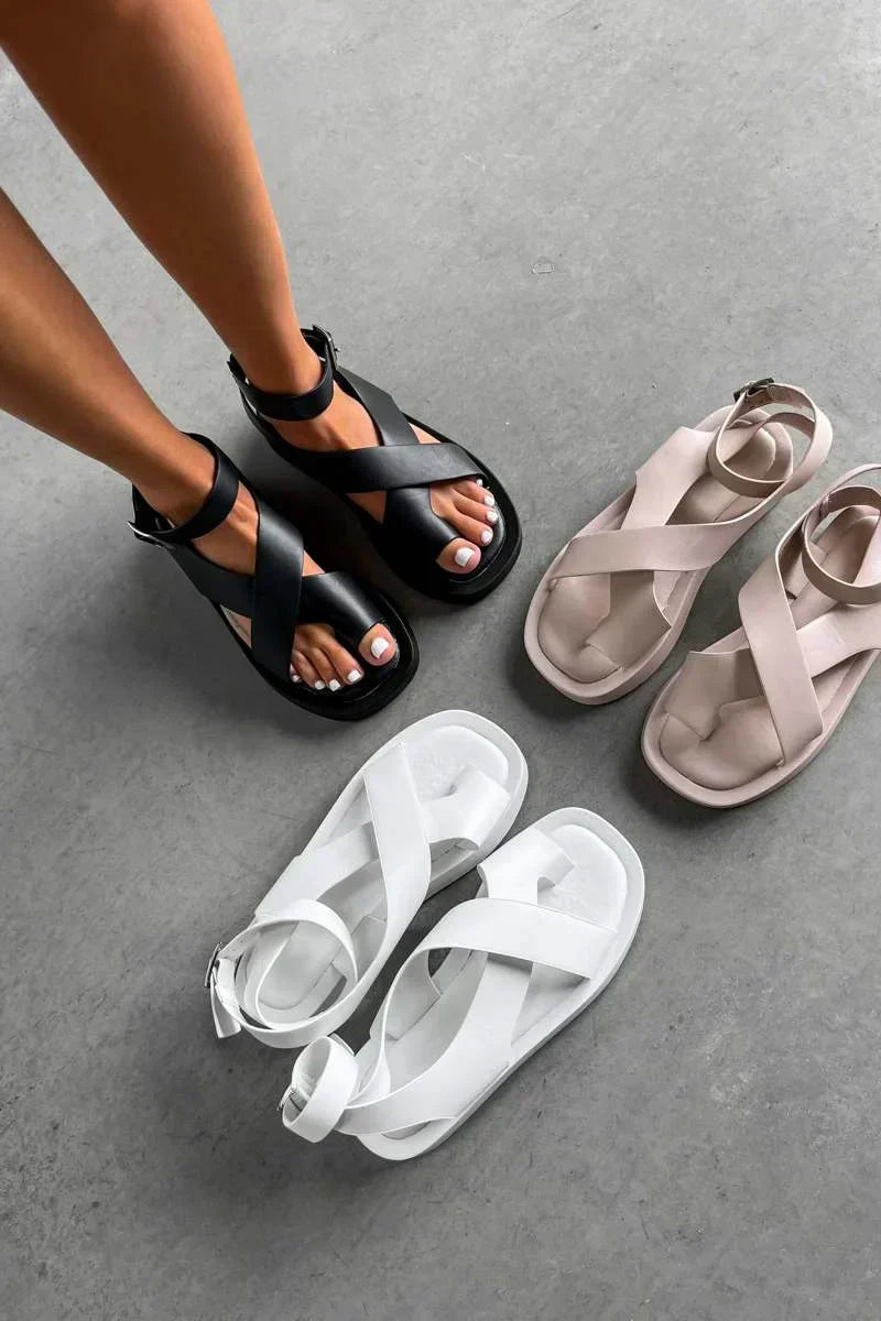 Paloma Criss-Cross Platform Sandals | Women's Ankle-Strap Sandals