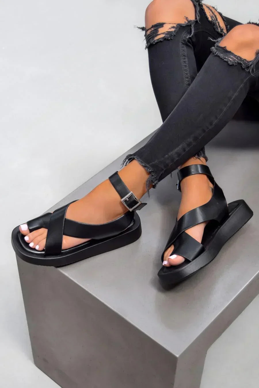 Paloma Criss-Cross Platform Sandals | Women's Ankle-Strap Sandals