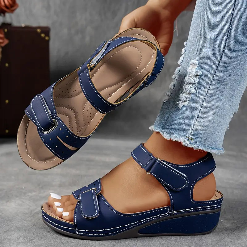 Vera Twin-Strap Wedge Sandals | Women's Cushioned Comfort Sandals