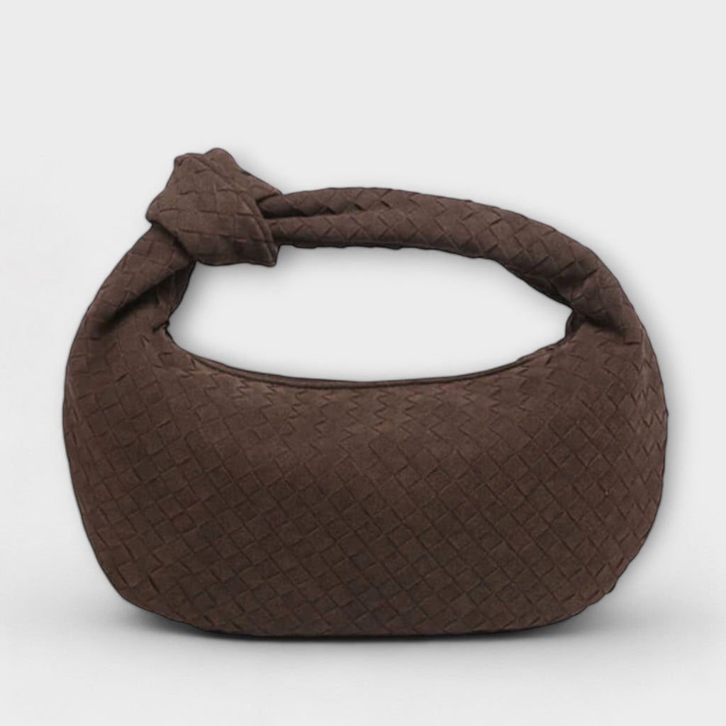 Millie knotted-handle woven hobo shoulder bag