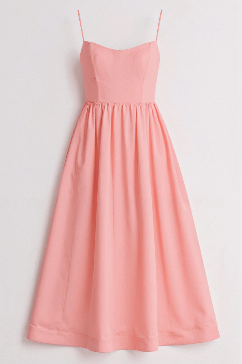 Ines scoop-neck fitted-bodice a-line midi sundress