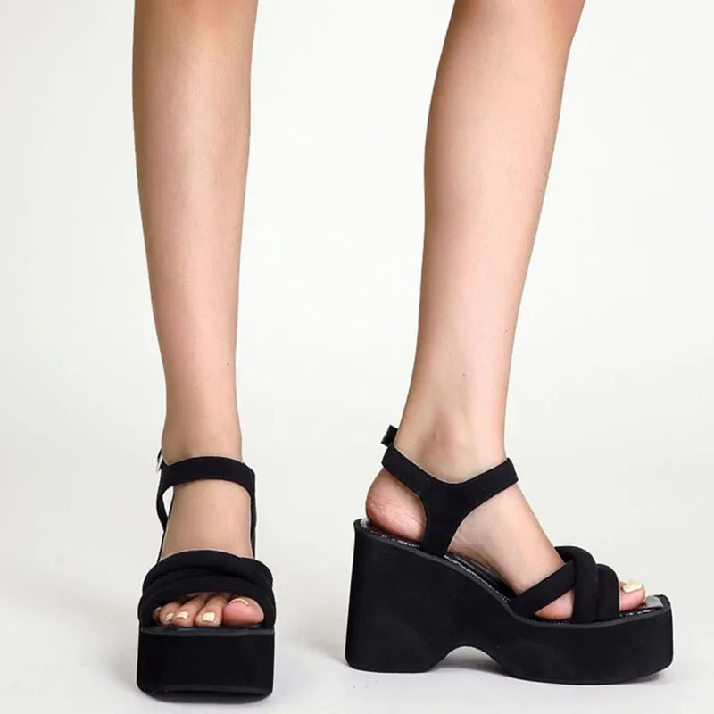 Carmela Cross-Strap Platform Sandals | Women's Chunky Sandals