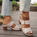 Venezia Block Heel Sandals | Women's Wide-Strap Heeled Sandals