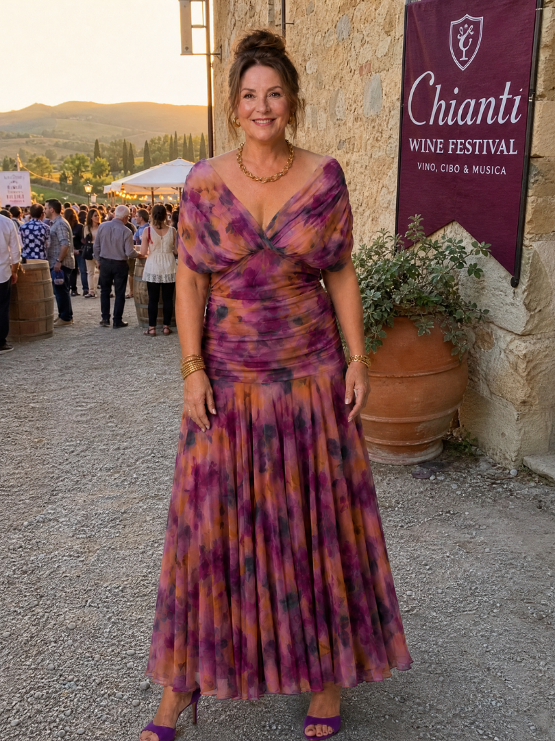 Portia draped off-shoulder ruched maxi dress