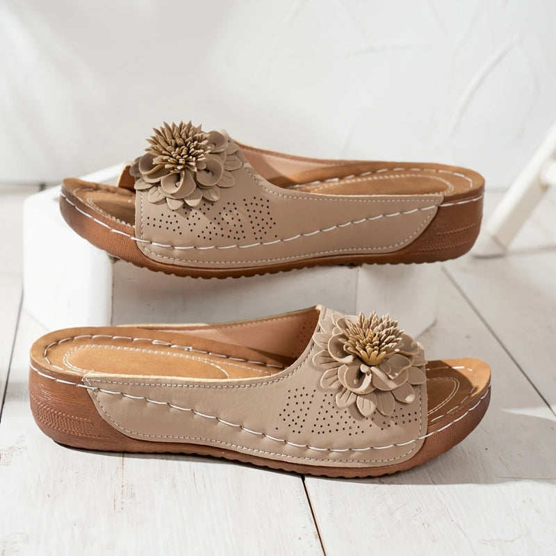 Flora Floral Wedge Sandals | Women's Slip-On Comfort Sandals