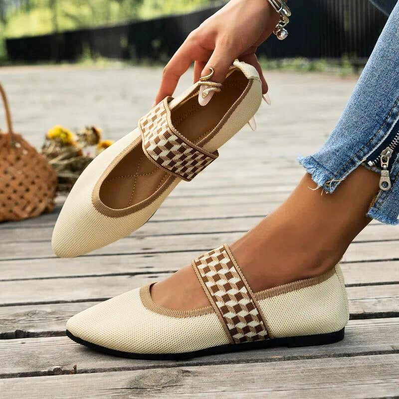 Elira Mary Jane Flats | Women's Pointed-Toe Strap Flats