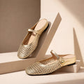 Mira Woven Mule Flats | Women's Mary Jane Slip-On Shoes