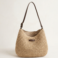 Mercy crochet zip-top hobo shoulder bag