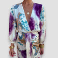 Patricia Watercolour Set | Women's Two-Piece Blouse Co-Ord