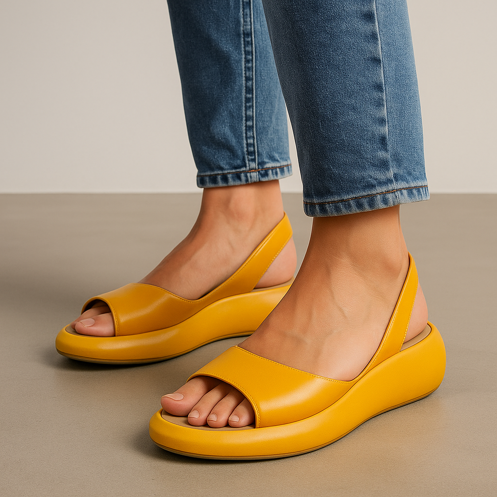 Solea Cushioned Peep-Toe Sandals | Women's Slip-On Comfort Sandals