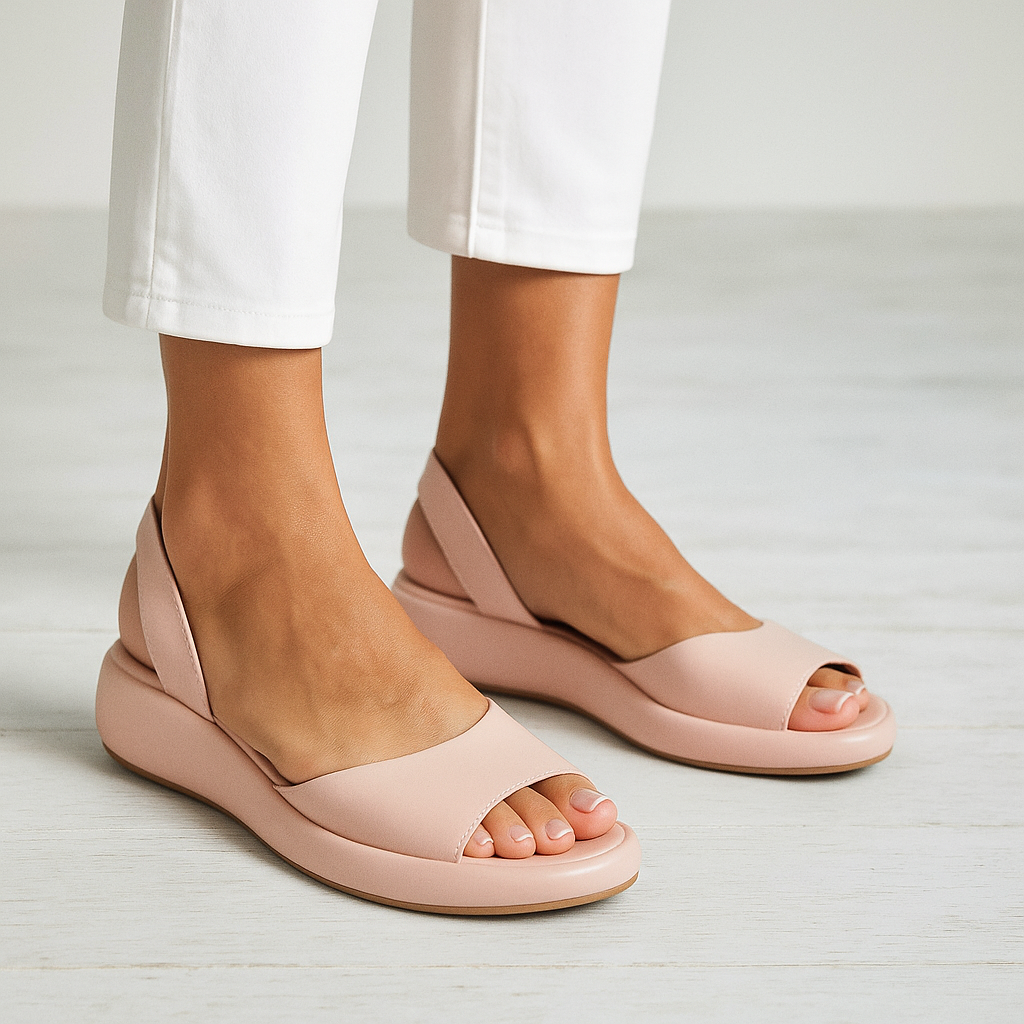 Solea Cushioned Peep-Toe Sandals | Women's Slip-On Comfort Sandals