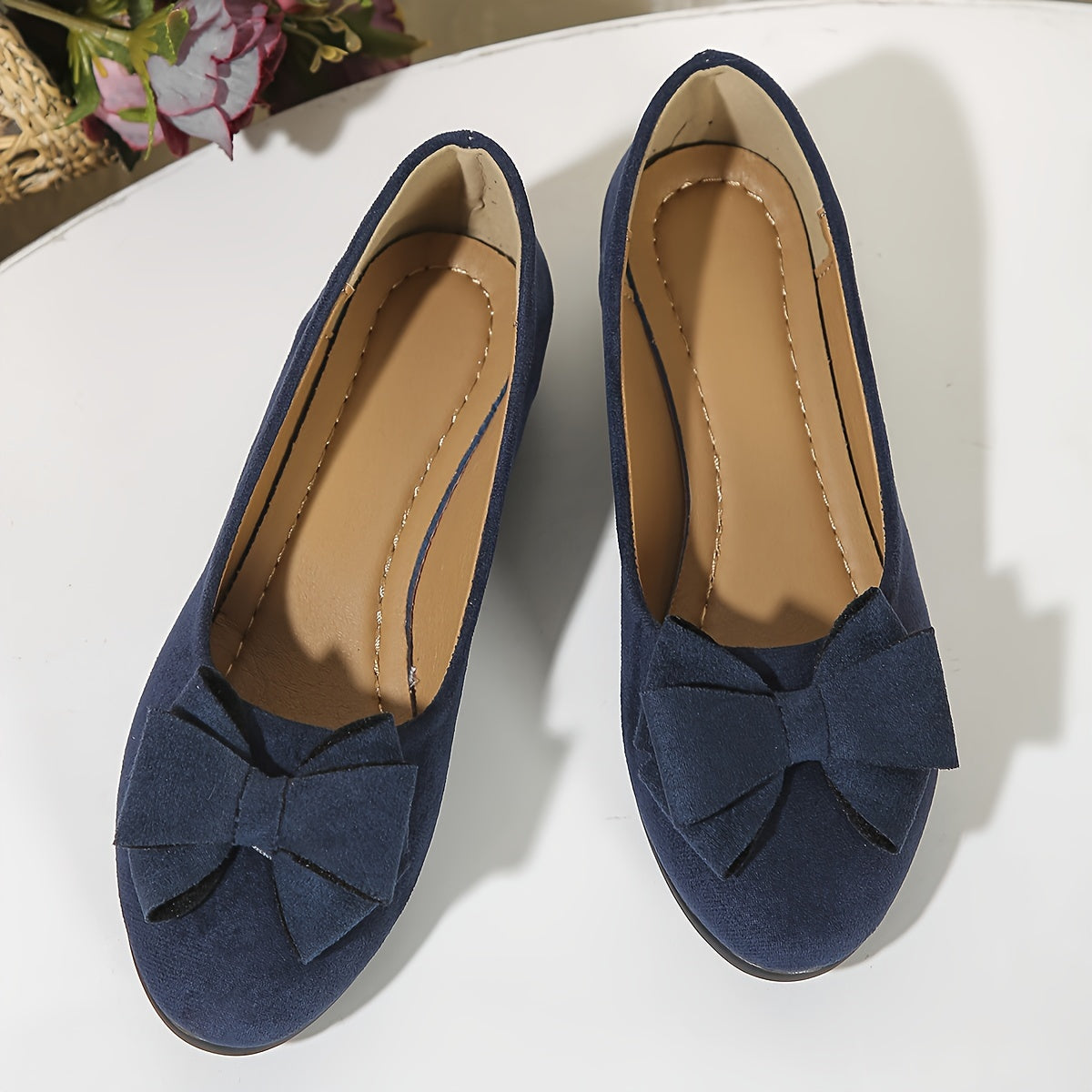 Maisie Wedge Ballet Flats | Women's Bow Slip-On Flats