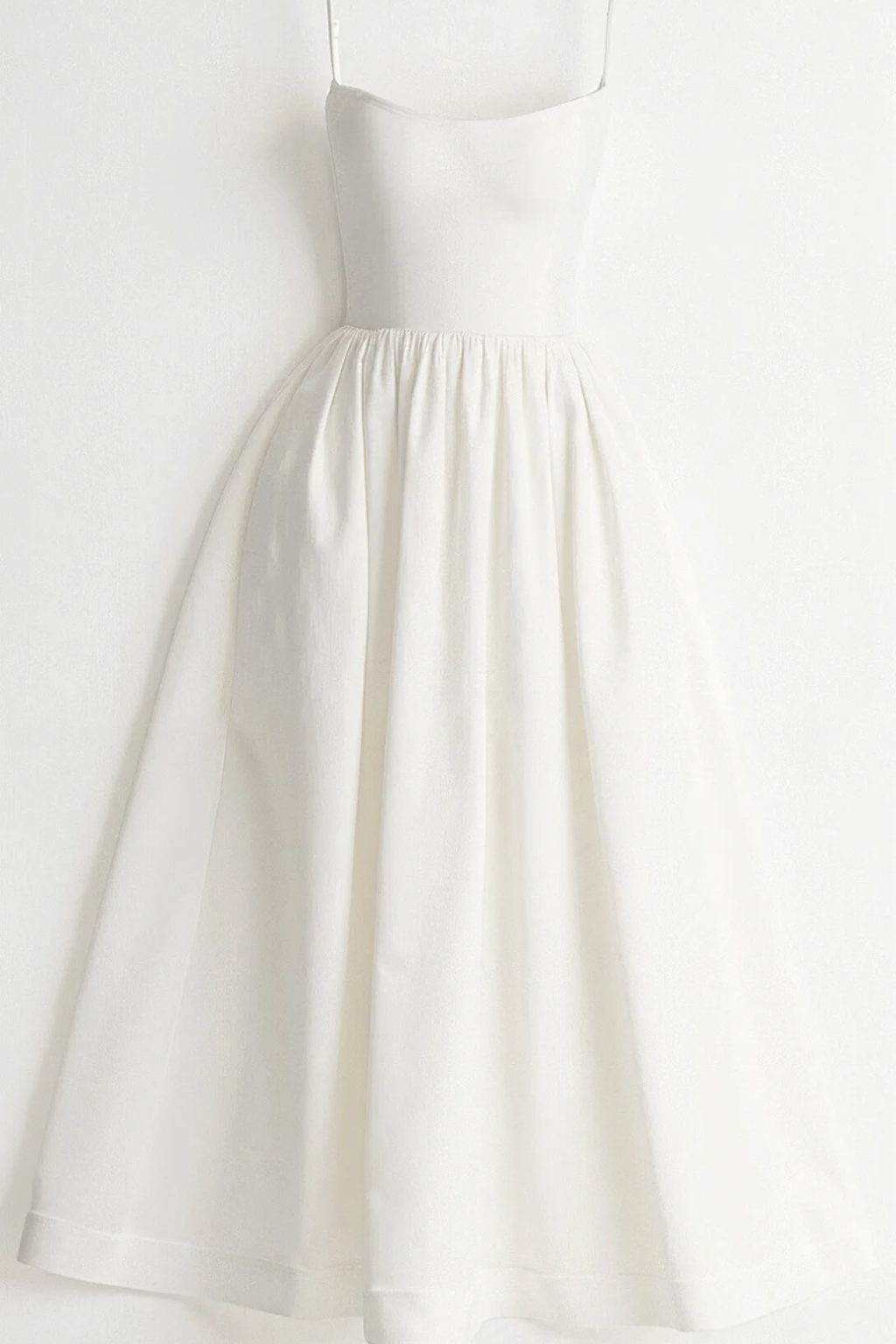 Ines scoop-neck fitted-bodice a-line midi sundress