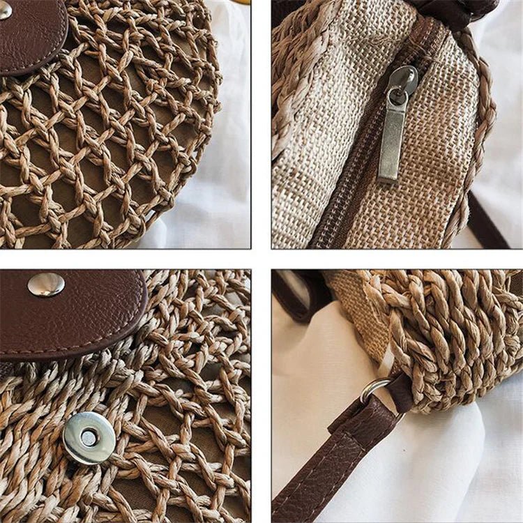Molly half-moon open-weave crossbody bag