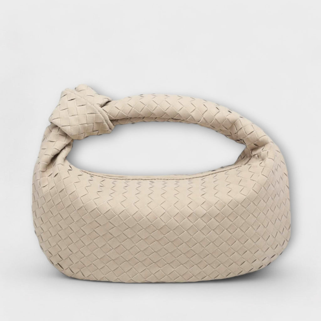 Millie knotted-handle woven hobo shoulder bag