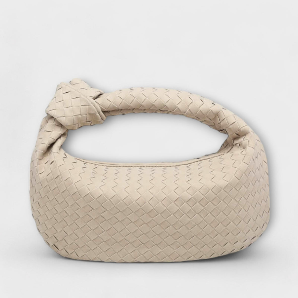 Millie knotted-handle woven hobo shoulder bag
