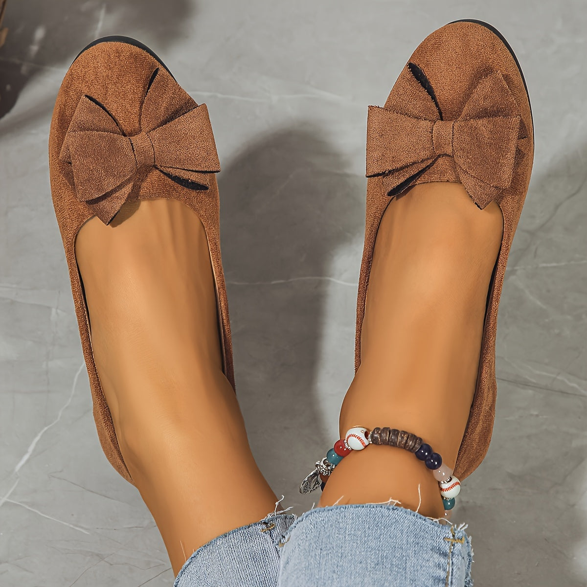 Maisie Wedge Ballet Flats | Women's Bow Slip-On Flats