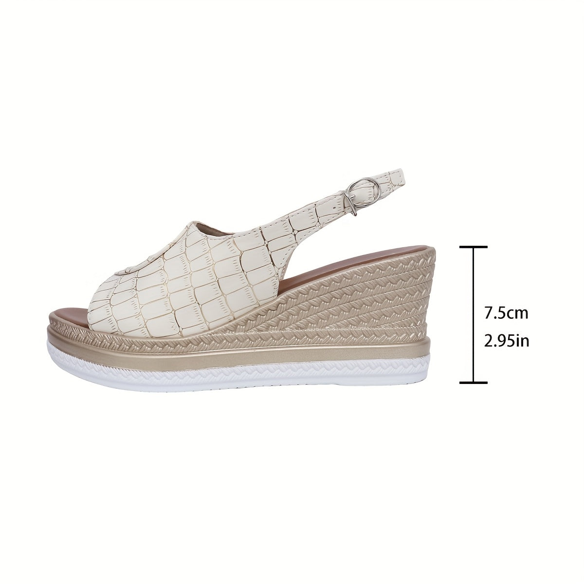 Marbella Croc-Effect Wedge Sandals | Women's Platform Sandals