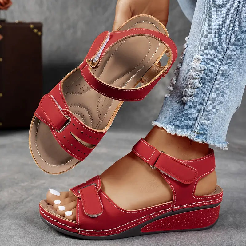 Vera Twin-Strap Wedge Sandals | Women's Cushioned Comfort Sandals