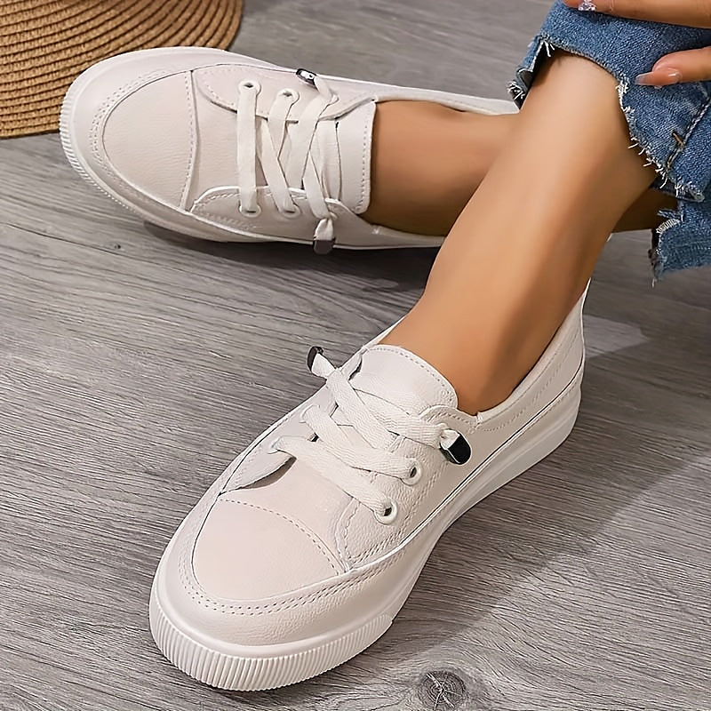 Penny Low-Profile Canvas Sneakers | Women's Lace-Up Flat Trainers