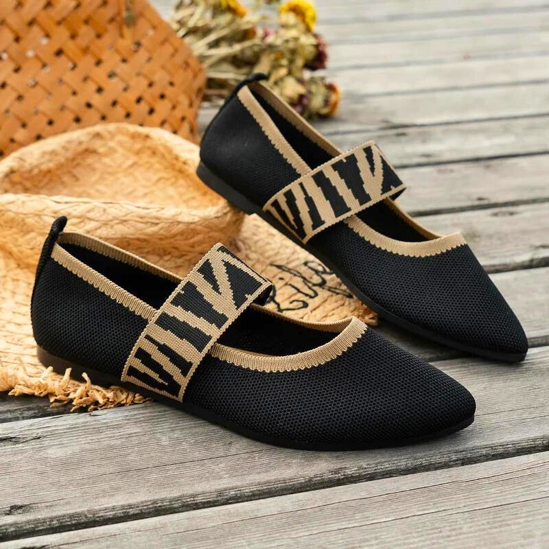 Elira Mary Jane Flats | Women's Pointed-Toe Strap Flats