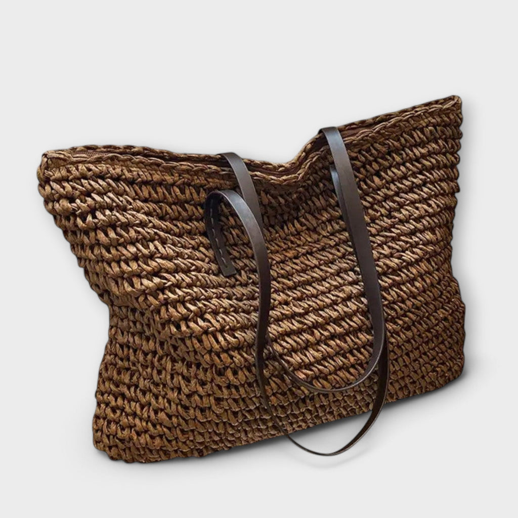 Orianne slouchy crochet weave shoulder tote bag