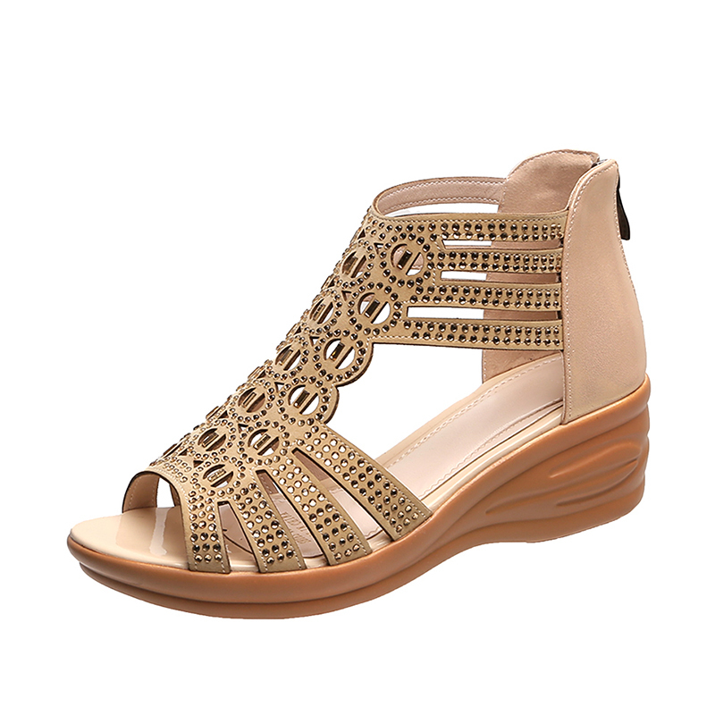 Deana Caged Wedge Sandals | Women's Gladiator Summer Sandals