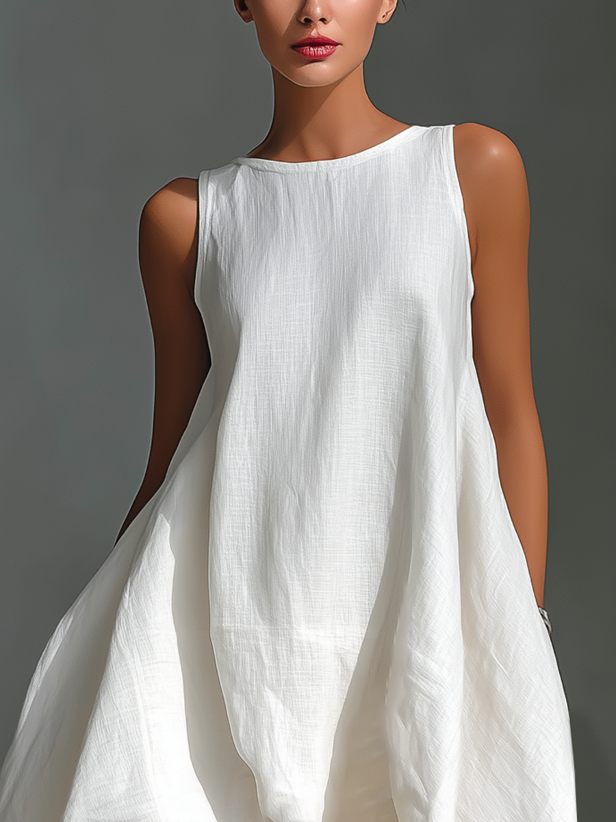 Leila sleeveless high-low dress