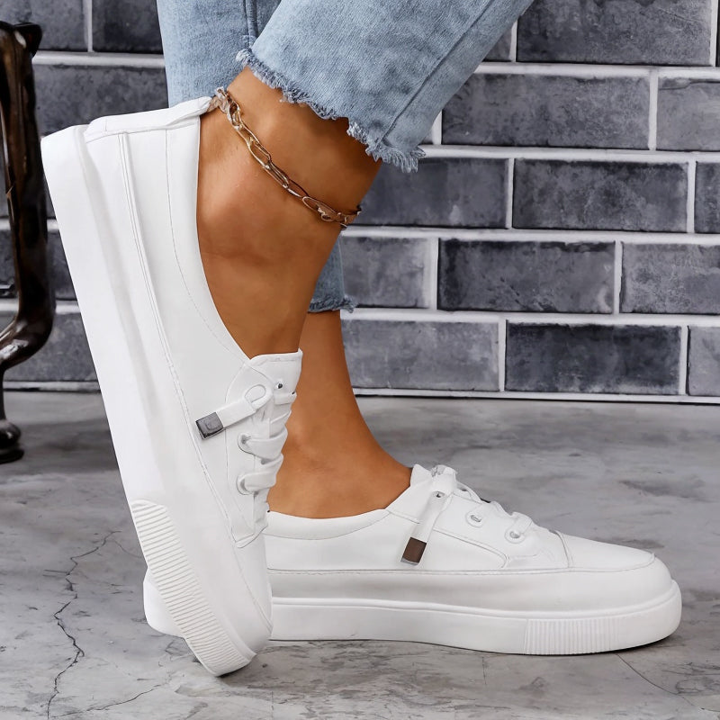Penny Low-Profile Canvas Sneakers | Women's Lace-Up Flat Trainers