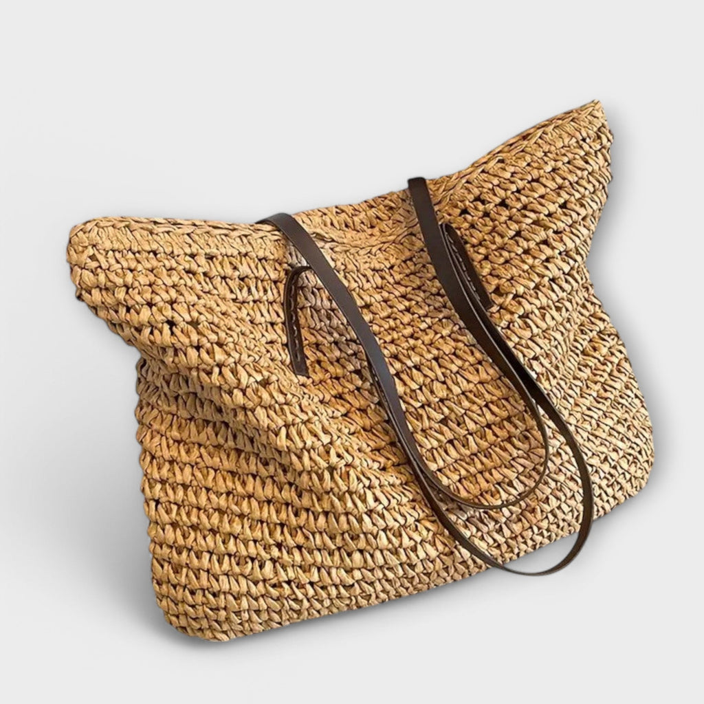 Orianne slouchy crochet weave shoulder tote bag