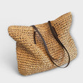 Orianne slouchy crochet weave shoulder tote bag