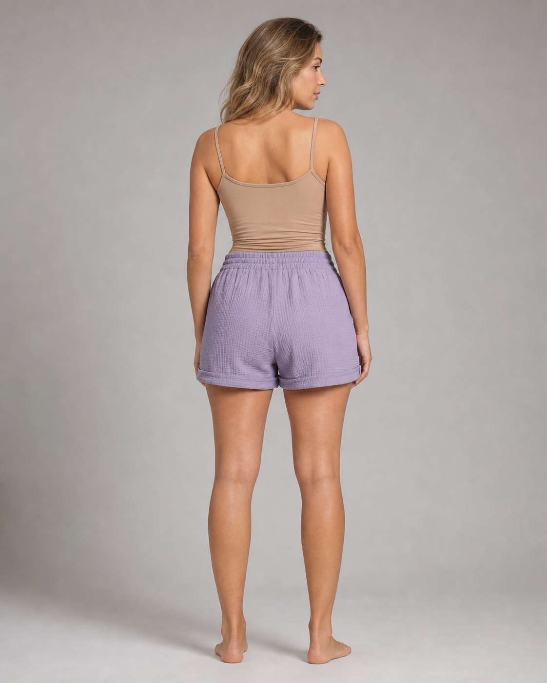 Susan™ | Effortlessly Comfortable Summer Shorts — Lilac — back