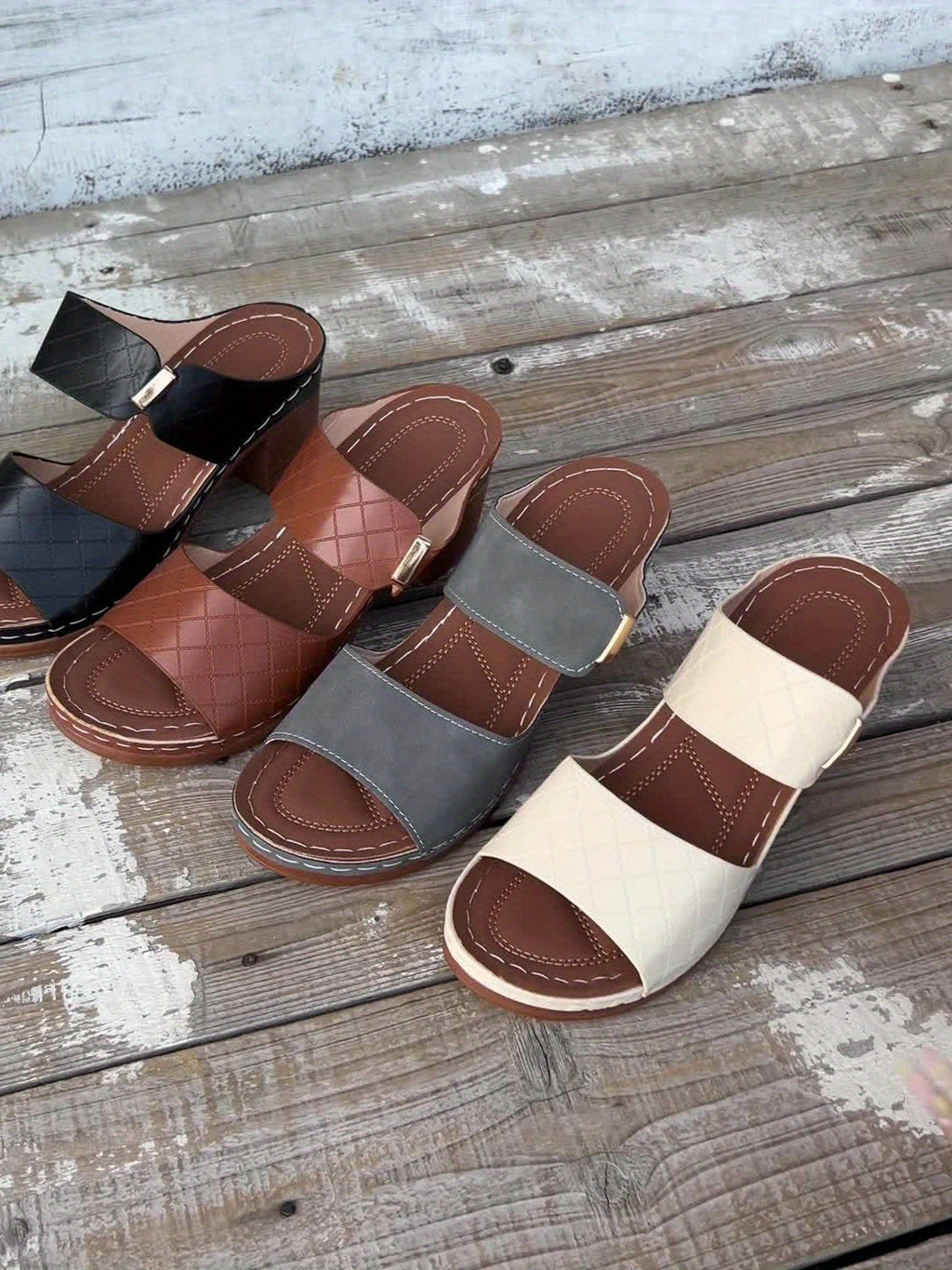 Venezia Block Heel Sandals | Women's Wide-Strap Heeled Sandals