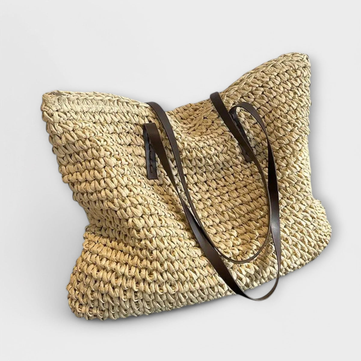 Orianne slouchy crochet weave shoulder tote bag