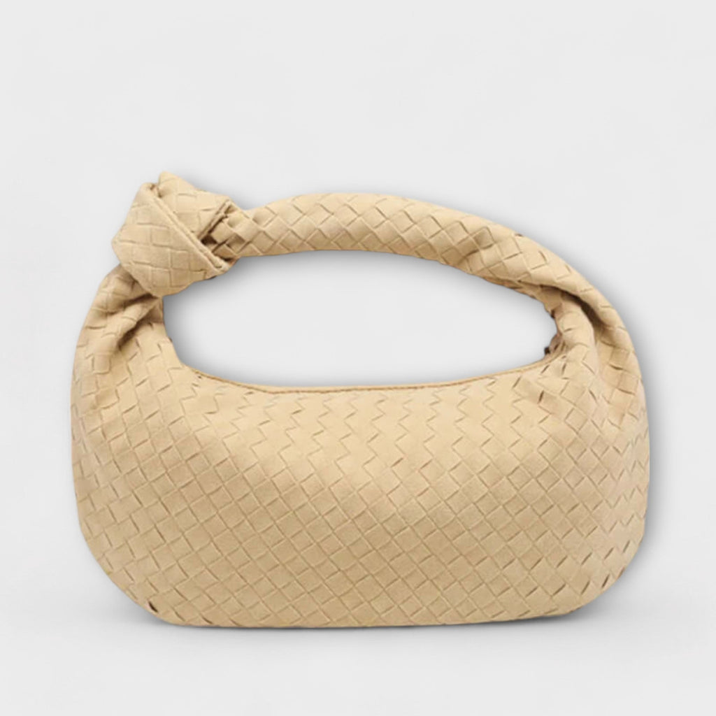 Millie knotted-handle woven hobo shoulder bag
