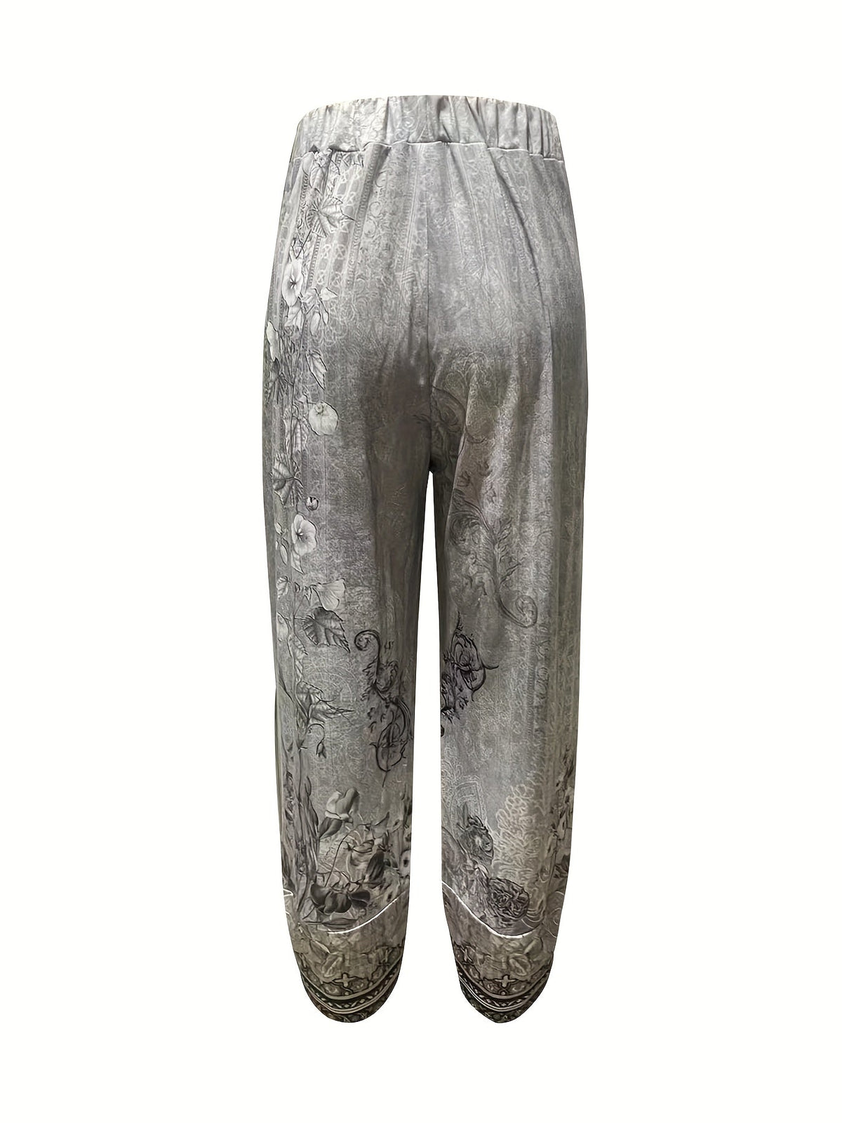 Ursula floral border print cropped harem pants