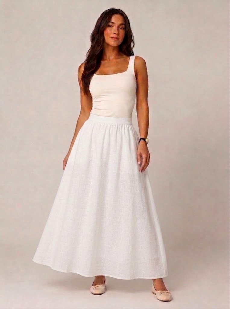 Juliette gathered a-line maxi skirt