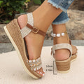 Amara Woven Wedge Sandals | Women's Espadrille Ankle-Strap Sandals