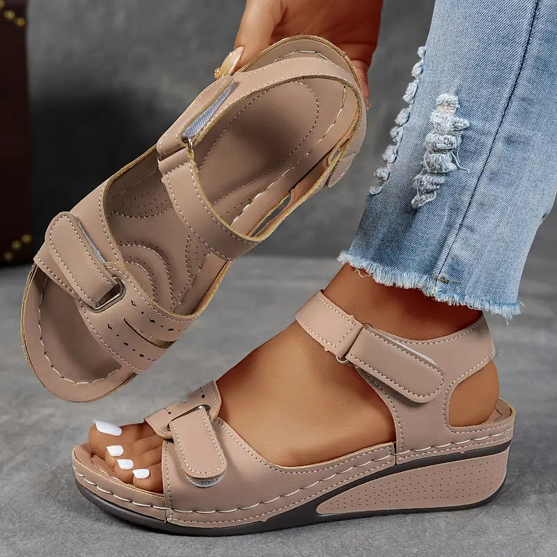 Vera Twin-Strap Wedge Sandals | Women's Cushioned Comfort Sandals