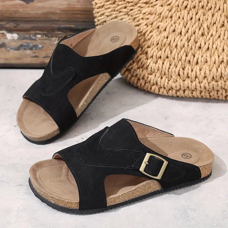 Lidiya Wide-Band Flat Sandals | Women's Slingback Comfort Sandals