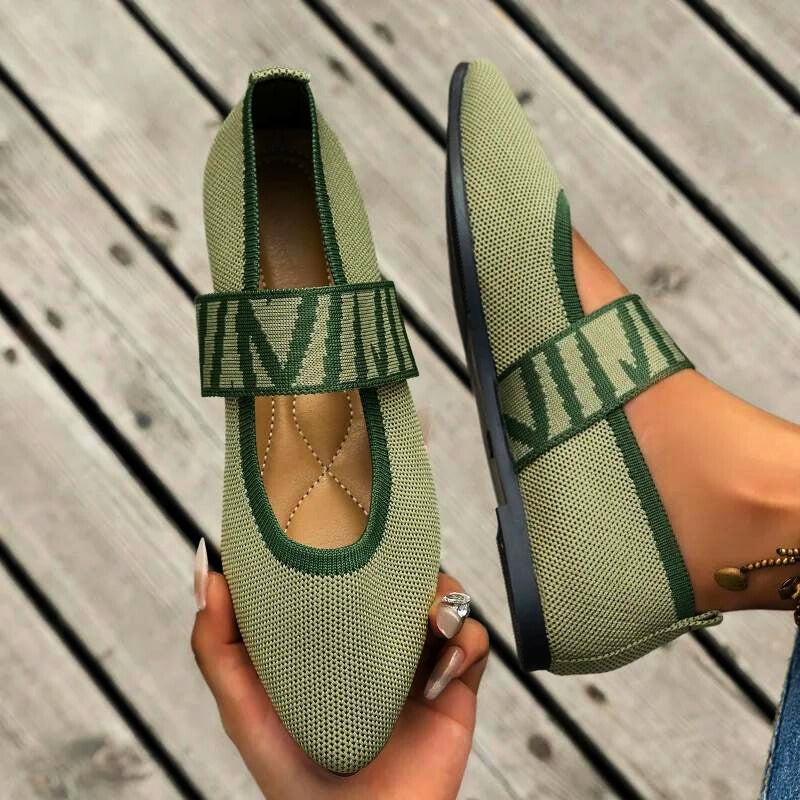Elira Mary Jane Flats | Women's Pointed-Toe Strap Flats