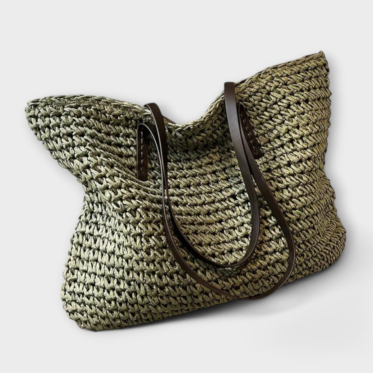Orianne slouchy crochet weave shoulder tote bag