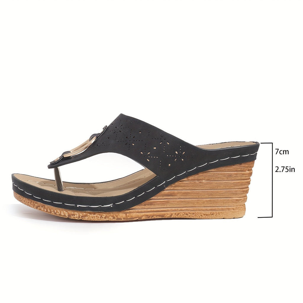 Bianca Toe-Loop Flat Sandals | Women's Embellished Comfort Sandals