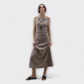 Camille square neck strappy midi dress