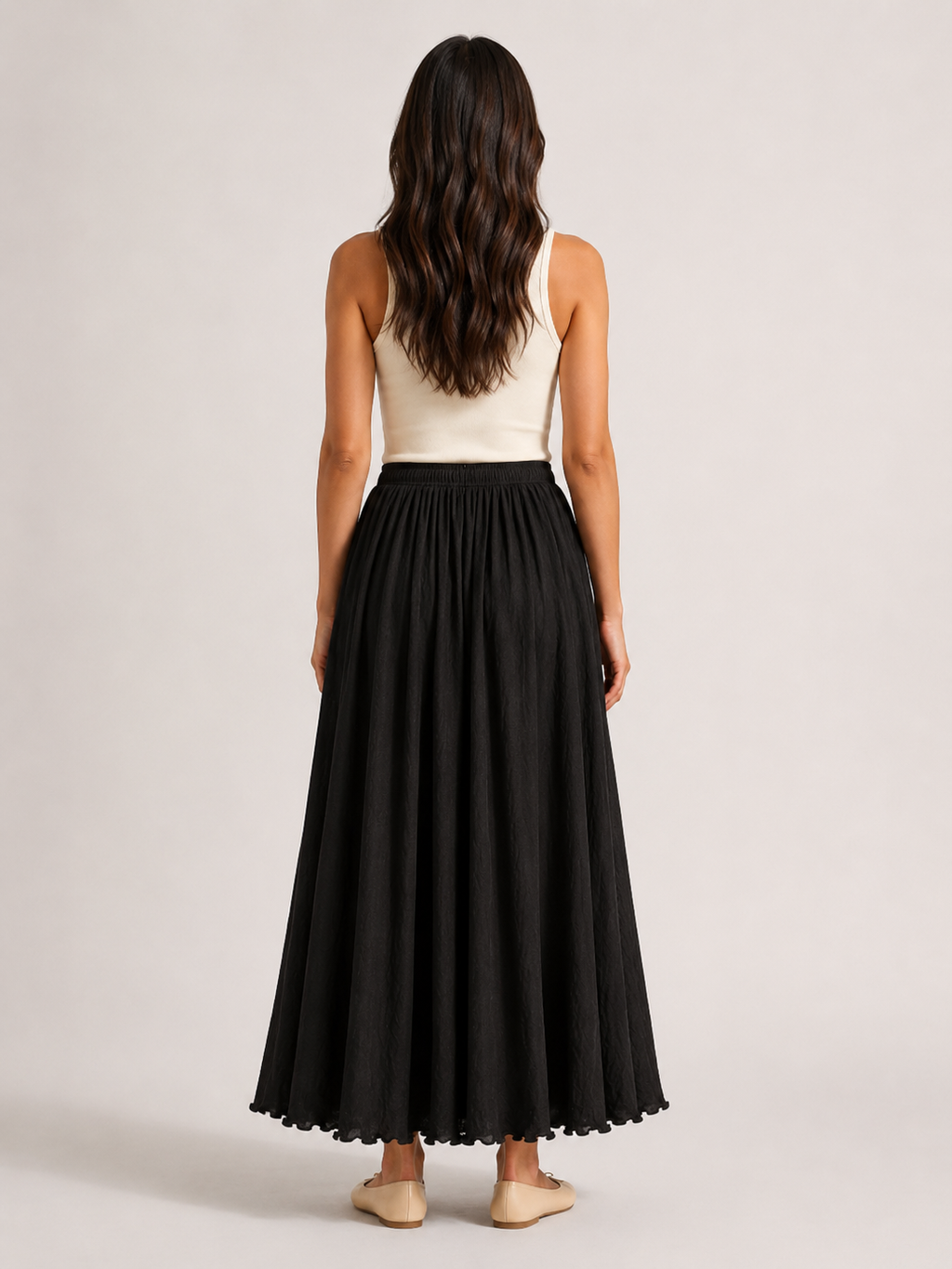 Juliette gathered a-line maxi skirt