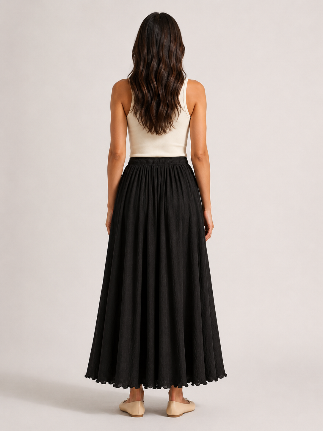 Juliette gathered a-line maxi skirt
