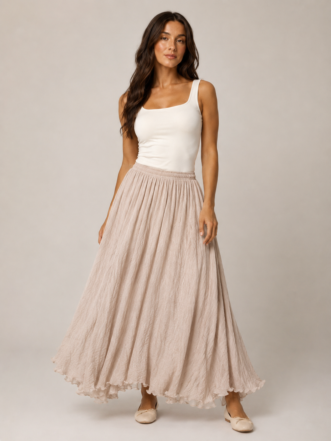 Juliette gathered a-line maxi skirt