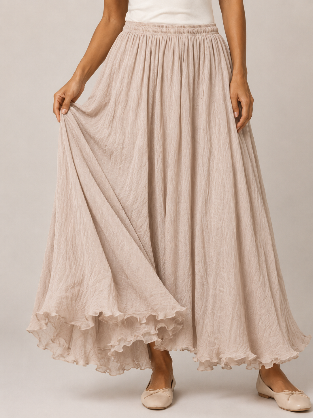 Juliette gathered a-line maxi skirt