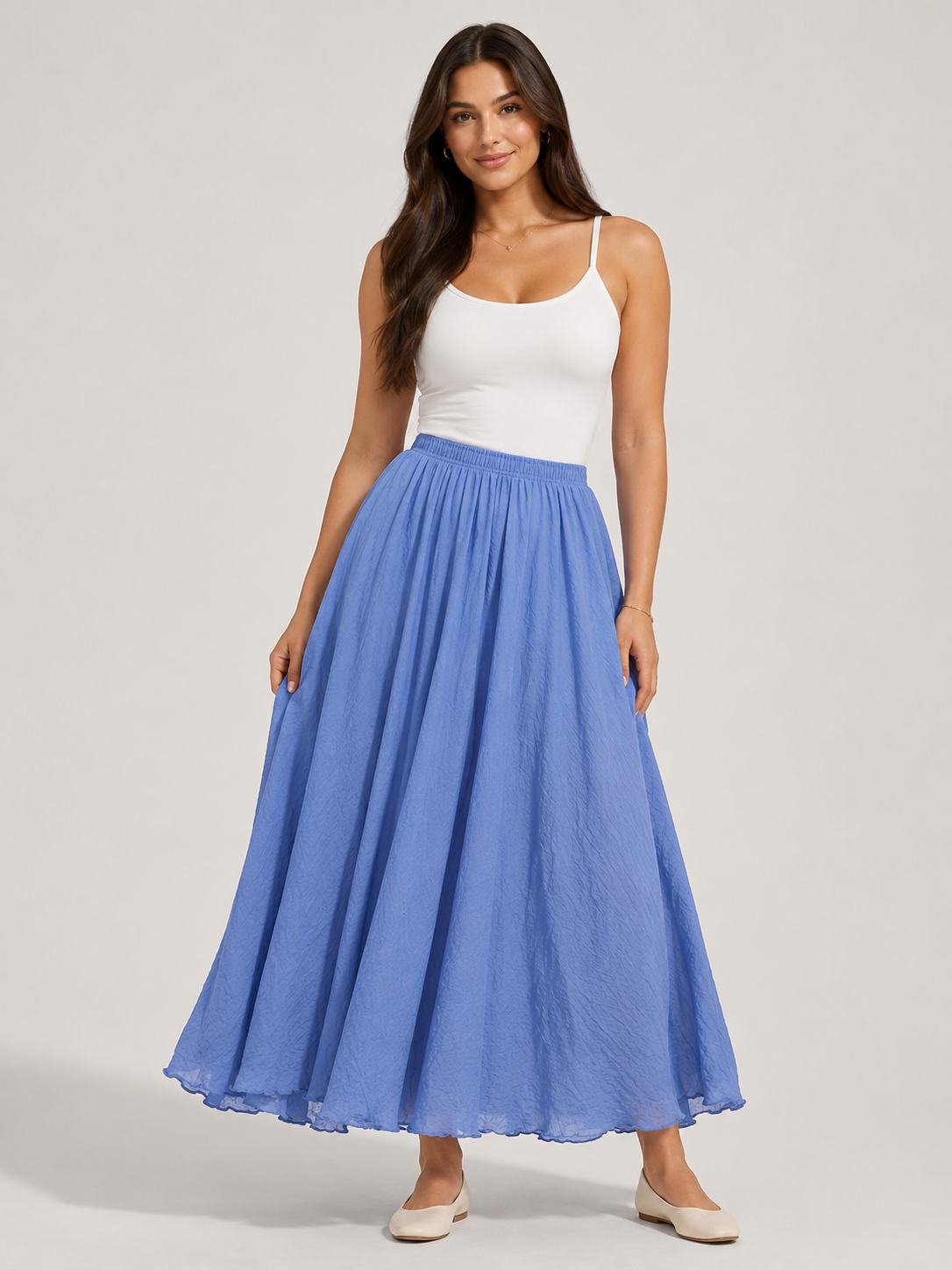 Juliette gathered a-line maxi skirt