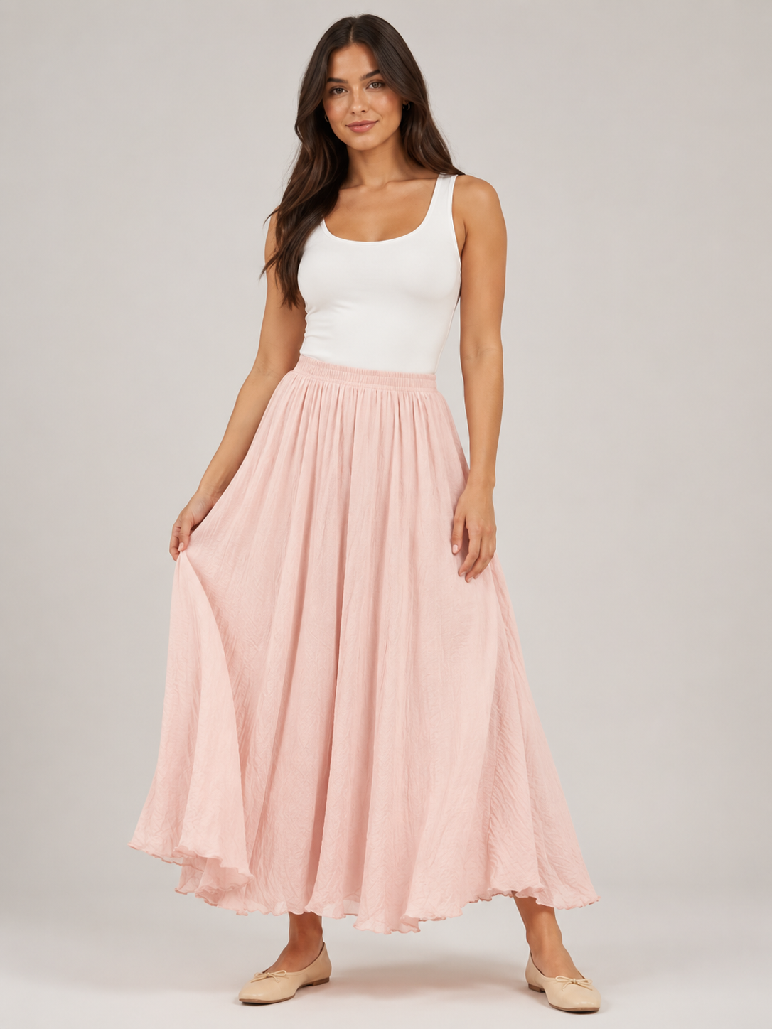 Juliette gathered a-line maxi skirt